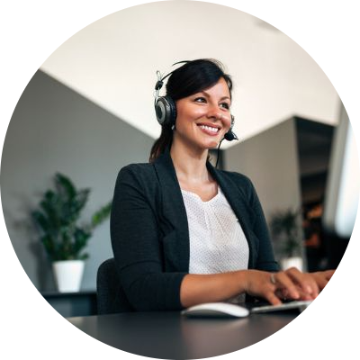 Receptionists typing